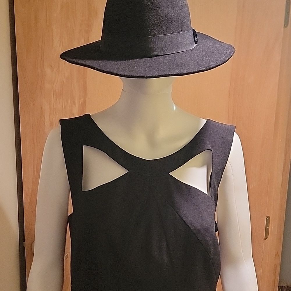 Boston Proper black asymmetrical dress - Picture 3 of 9